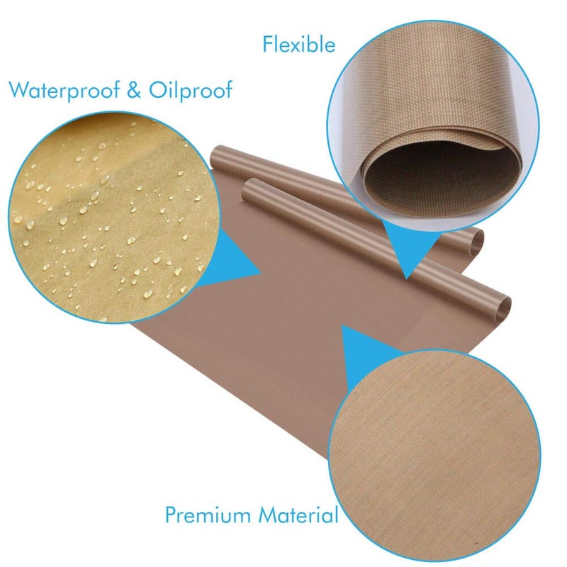 Selizo 10 Pack Teflon Sheet for Heat Press Transfer Sheet Non Stick 12''x16'' Heat Press Transfer Paper Heat Resistant Craft Mat - Image 4
